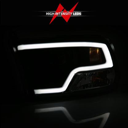 Anzo USA | Projector Headlight Set w/Plank Style Design Black | Fits Ram 1500 | 111404