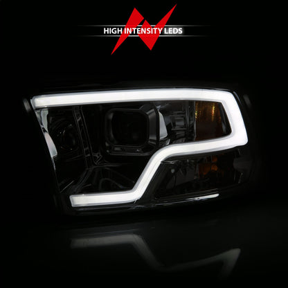 Anzo USA | Projector Headlight Set w/Plank Style Design Chrome | Fits Ram 1500 | 111405
