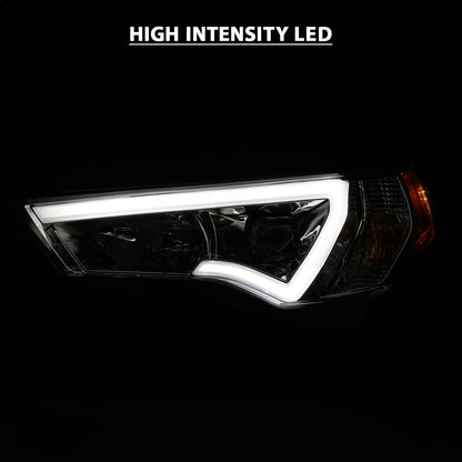 Anzo USA | Projector Headlight Set w/Plank Style Switchback Chrome w/Amber Pair | Fits 4Runner | 111417