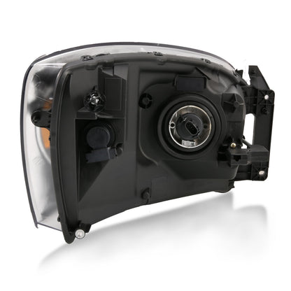 Anzo USA | Crystal Headlight Set Clear Lens Black w/Amber Housing Pair | Fits Ram 1500 | 111427