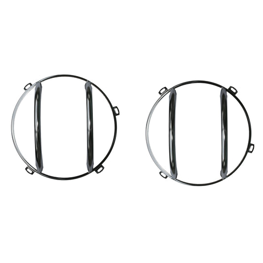 RUGGED RIDGE | 11142.04 | Euro Guard Headlight Stainless Steel Jk Wrangler 07-16,Pair