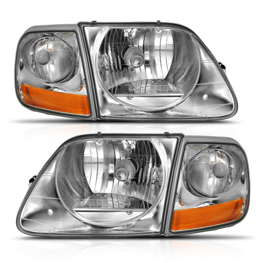 Anzo USA | Crystal Headlight Set Clear Lens w/Parking Light G2 | Fits F-150 | 111438