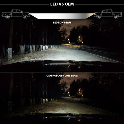 Anzo USA | LED Projector Headlight w/Plank Style Switchback Chrome w/Amber Pair | Fits Ram 1500 | 111465