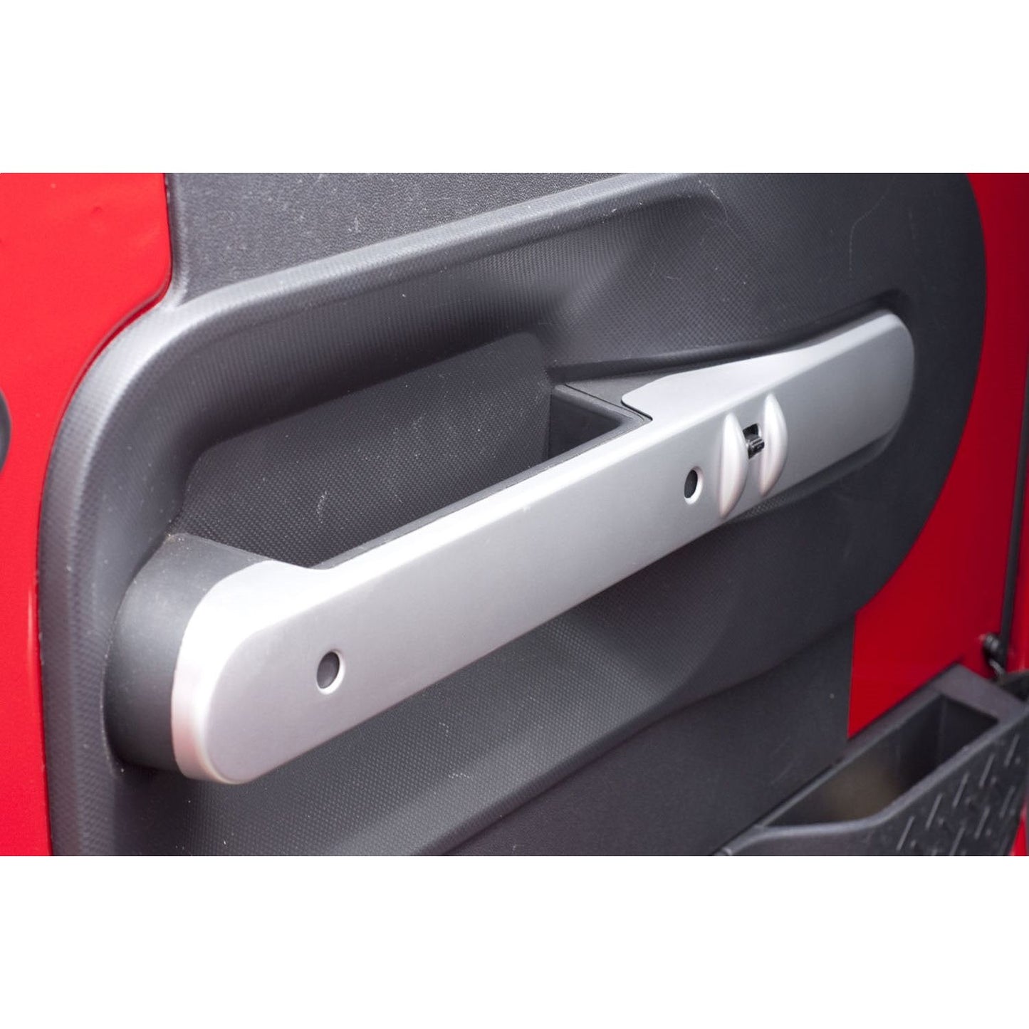 RUGGED RIDGE | 11151.16 | Front Door Handle Trim, Brushed Silver, 07-10 Jeep Wrangler (Jk)