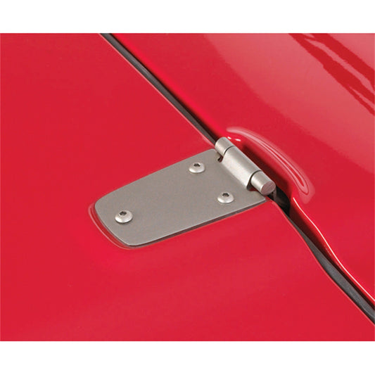 RUGGED RIDGE | 11185.32 | Hood Hinge Pair, Satin Stainless, 98-06 Wrangler