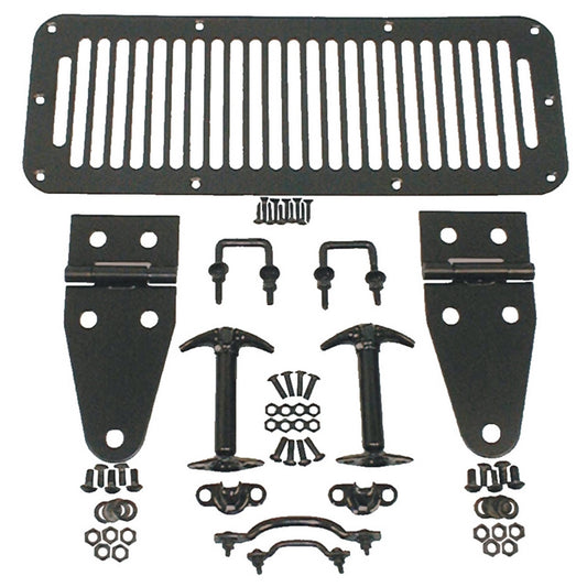 RUGGED RIDGE | 11201.01 | Hood Set, 78-95 Jeep Cj & Wrangler, Black