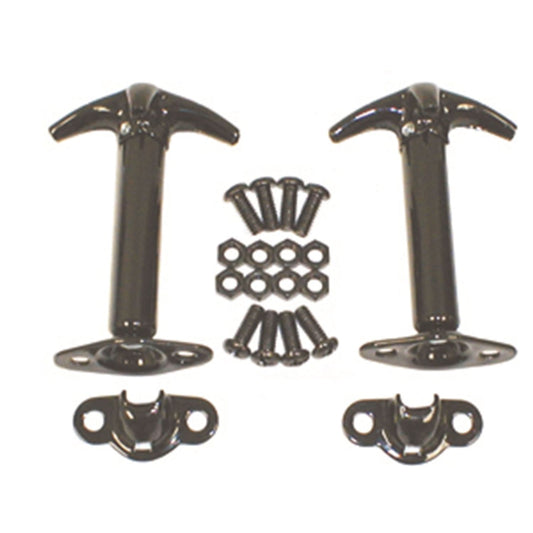 RUGGED RIDGE | 11210.01 | Hood Catch Kit, 42-95 Jeep Cj & Wrangler, Black
