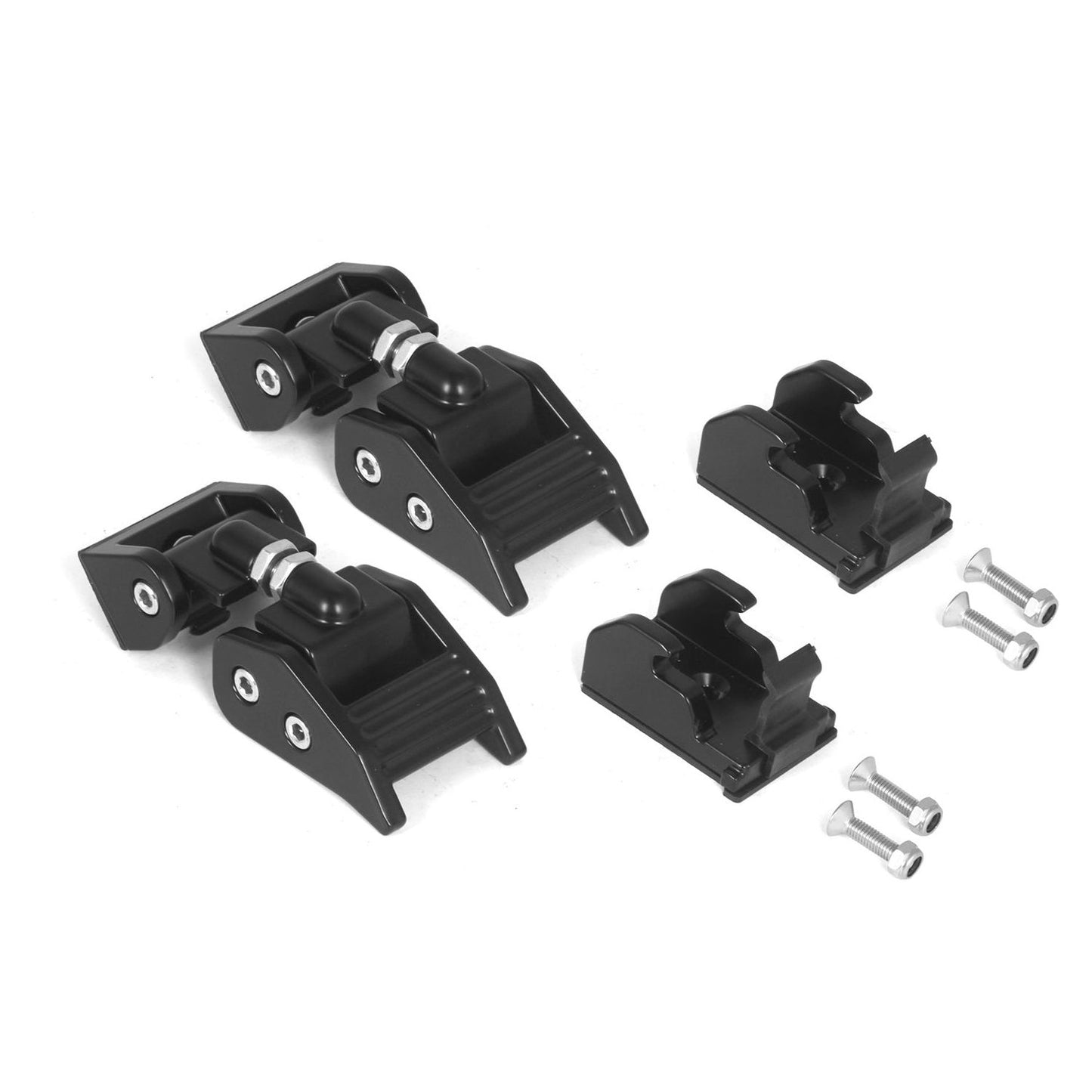 RUGGED RIDGE | 11210.15 | Hood Catches, Black Aluminum, 97-06 Jeep Wrangler