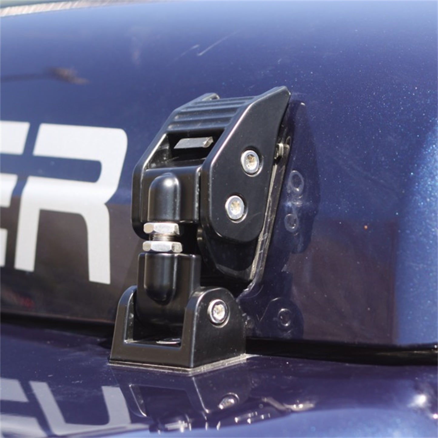 RUGGED RIDGE | 11210.15 | Hood Catches, Black Aluminum, 97-06 Jeep Wrangler