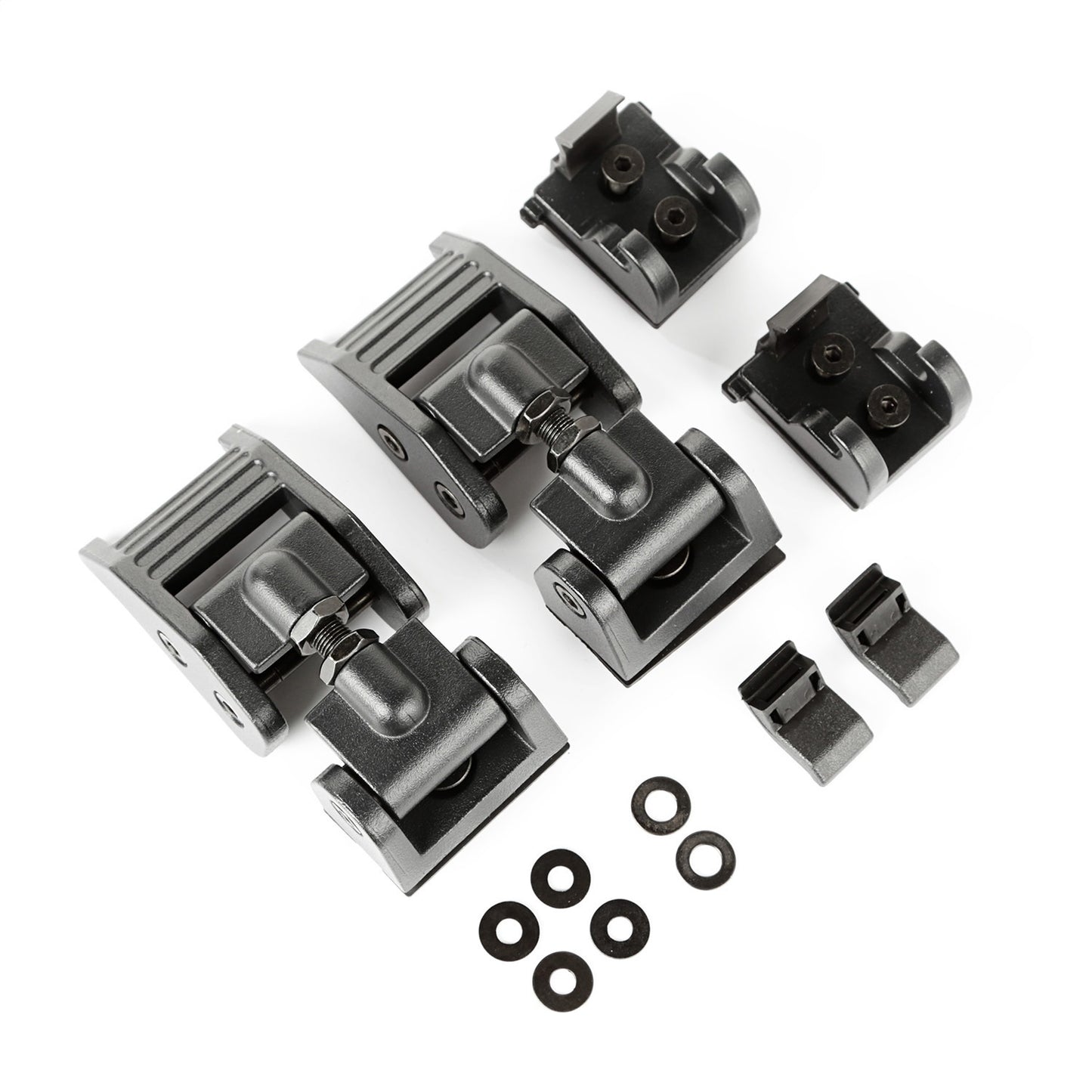 RUGGED RIDGE | 11210.27 | Hood Catch Kit, Textured Black; 2018-19 Jeep Wrangler/Gladiator