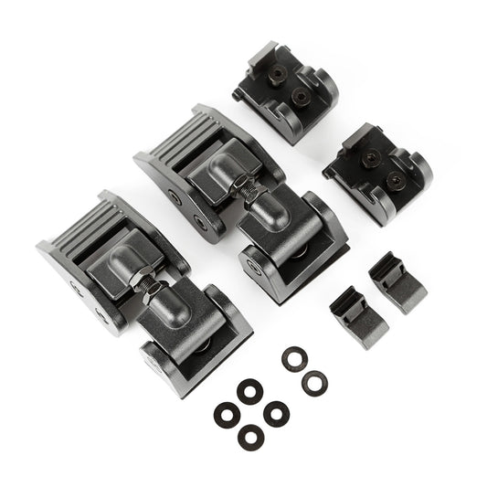RUGGED RIDGE | 11210.27 | Hood Catch Kit, Textured Black; 2018-19 Jeep Wrangler/Gladiator