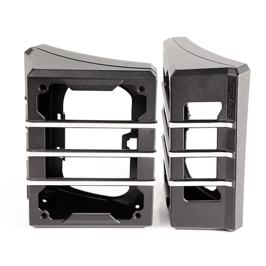 RUGGED RIDGE | 11226.04 | Elite Tail Light Guards, Brushed Black; 07-17 Jk