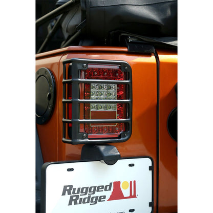 RUGGED RIDGE | 11226.11 | Tail Light Euro Guards, Tex. Black, 07-15 Wrangler