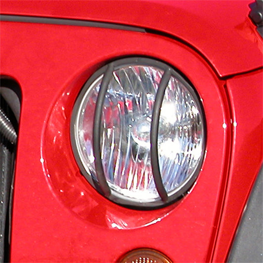 RUGGED RIDGE | 11230.03 | Euro Guard Headlight Black Jk Wrangler 07-16,Pair