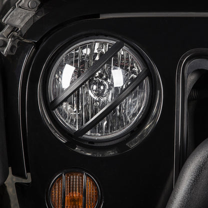 RUGGED RIDGE | 11230.13 | Elite, Pivotal Headlight Euro Guard, Blk; 07-18 Jk