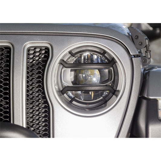 RUGGED RIDGE | 11230.21 | Elite Euro Guard Kit, Headlight, Black; 18-19 Jeep Wrangler/Gladiator