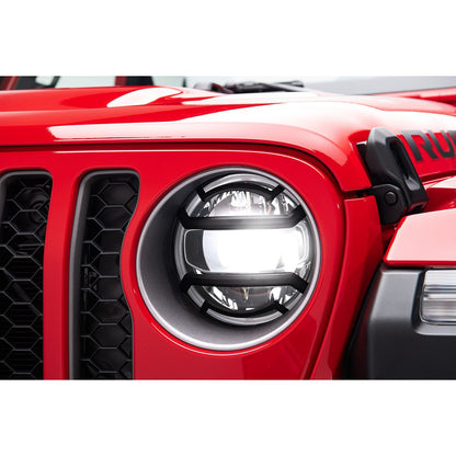 RUGGED RIDGE | 11230.21 | Elite Euro Guard Kit, Headlight, Black; 18-19 Jeep Wrangler/Gladiator