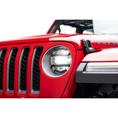 RUGGED RIDGE | 11230.21 | Elite Euro Guard Kit, Headlight, Black; 18-19 Jeep Wrangler/Gladiator