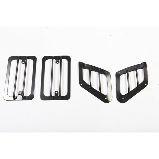 RUGGED RIDGE | 11231.01 | Front Side Marker And Park Euro Guards, Black, 97-06 Wrangler/Unlimited (4 Piece
