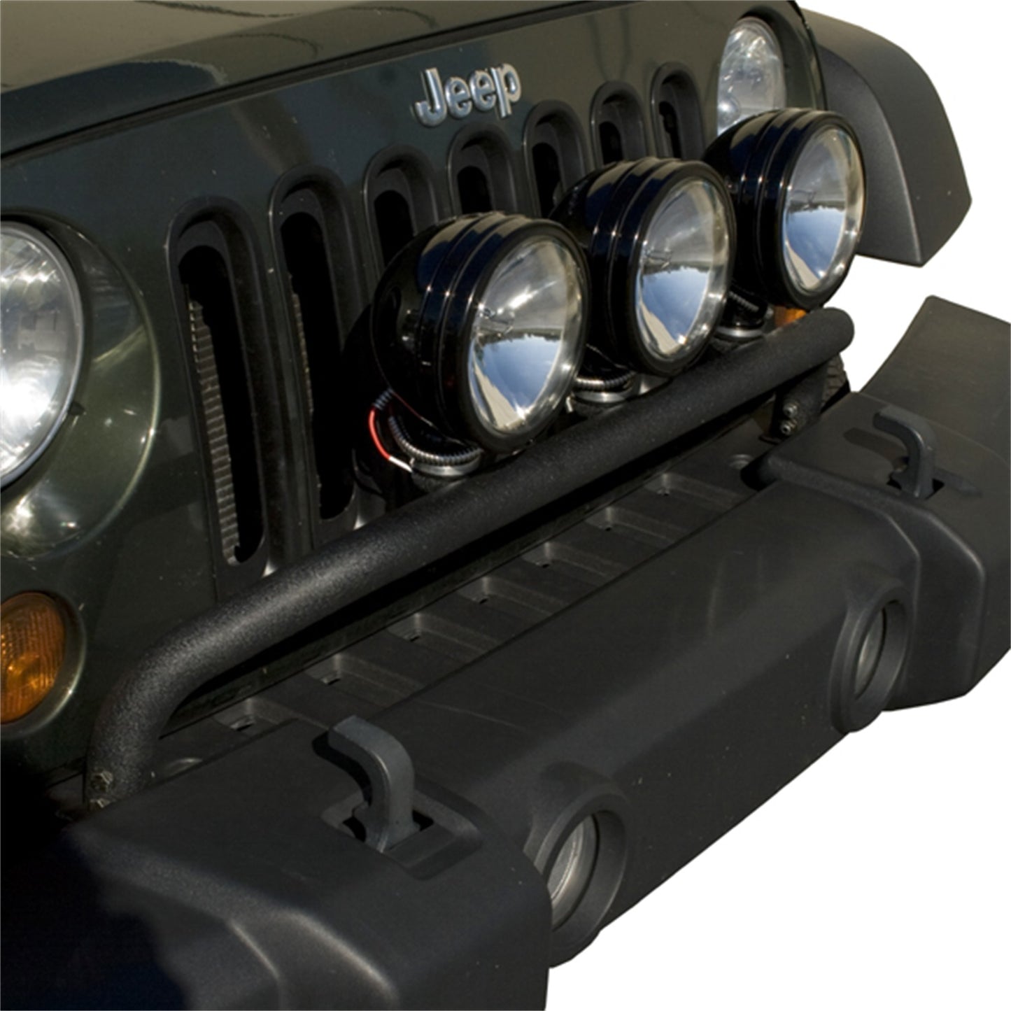 RUGGED RIDGE | 11232.2 | Light Bar Bumper Mounted,Textured Black, Jeep Wrangler(Jk)07-16