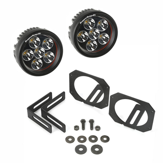 RUGGED RIDGE | 11232.27 | 07-15 Jeep Wrangler Led Light & Mount Kit Circle