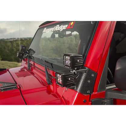 RUGGED RIDGE | 11232.36 | 97-06 Wrangler Dual A-Pillar Light Mount Black