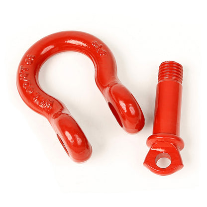 RUGGED RIDGE | 11235.08 | D-Shackles, 3/4-Inch, Red, Pair, 9500Lbs Work Load Limit Red