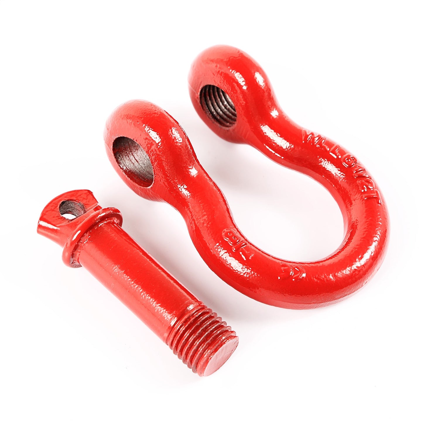 RUGGED RIDGE | 11235.13 | D-Ring Shackles, 7/8-Inch, Red, Steel, Pair
