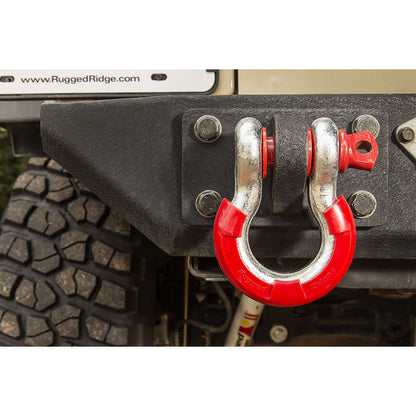 RUGGED RIDGE | 11235.41 | D-Ring Isolator Kit, Red Pair, 7/8-Inch