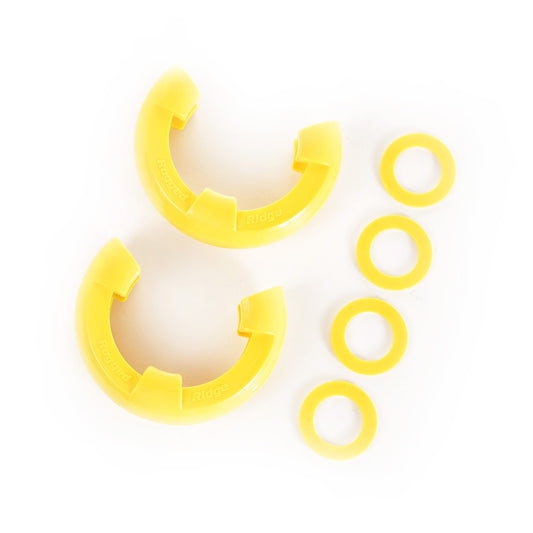 RUGGED RIDGE | 11235.42 | D-Ring Isolator Kit, Yellow Pair, 7/8-Inch