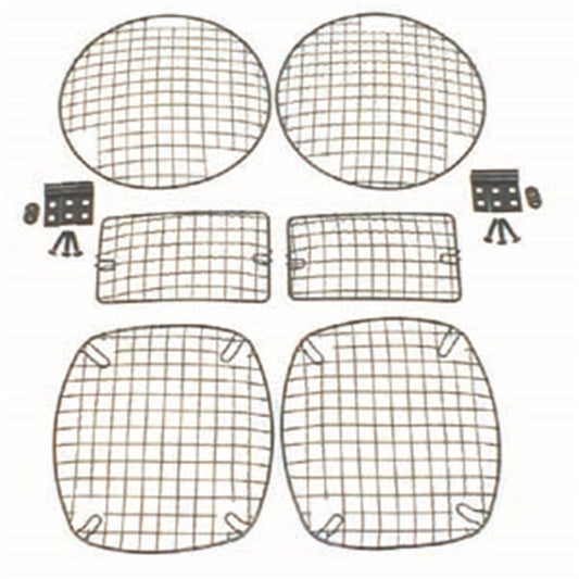RUGGED RIDGE | 11236.01 | Stone Guard Set, 6-Piece, Black, 97-06 Tj