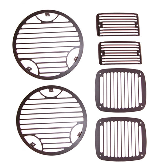 RUGGED RIDGE | 11236.21 | Billet Aluminum Stone Guard Set, 97-06 Wrangler