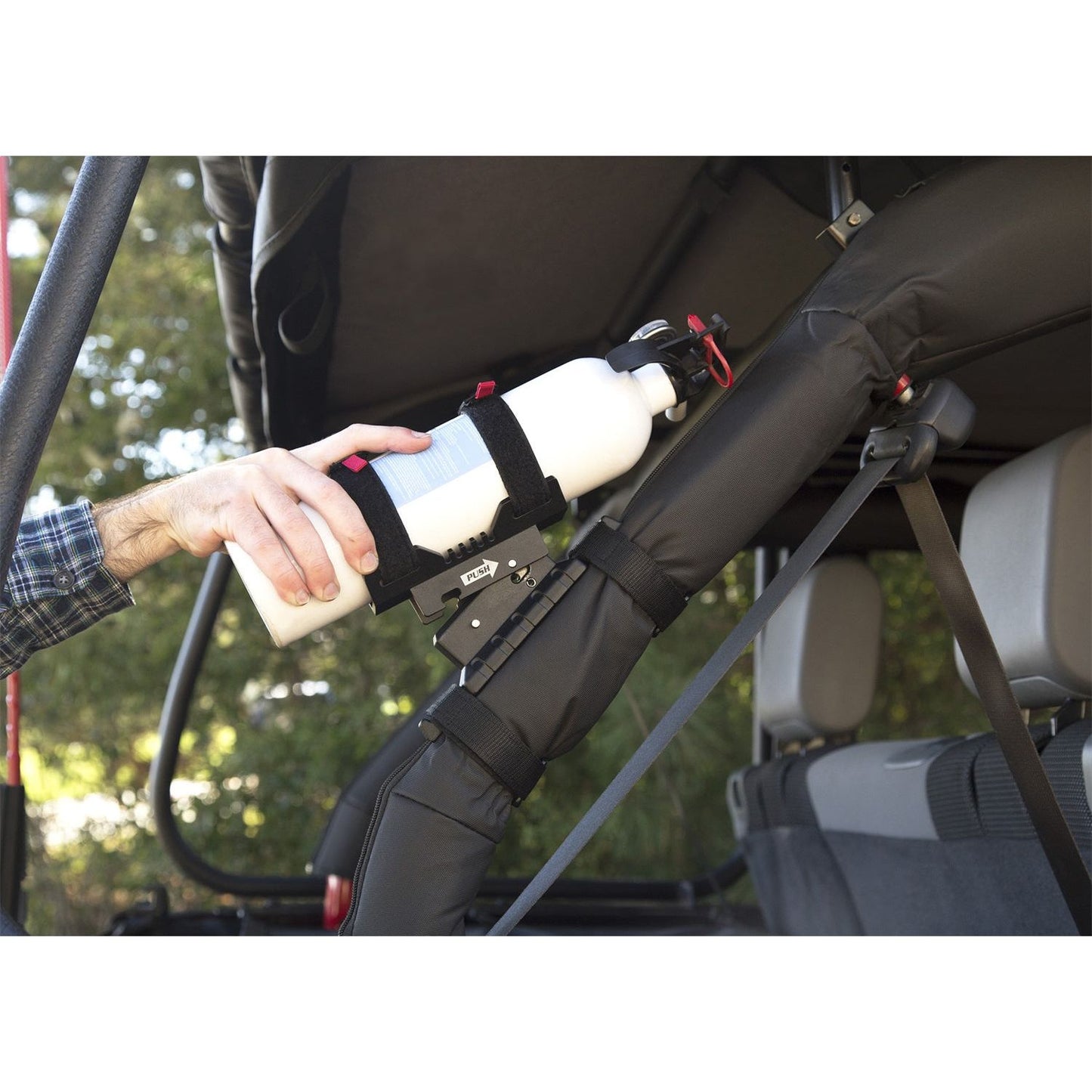 RUGGED RIDGE | 11238.4 | Rugged Ridge Elite Fire Extinguisher Holder; 76-19 Jeep Cj/Wrangler/Gladiator