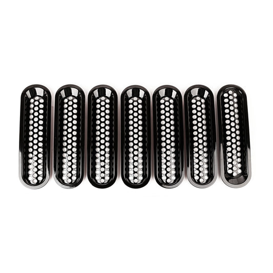 RUGGED RIDGE | 11306.31 | Grille Insert Kit, Perforated, Black; 07-18 Jeep Wrangler