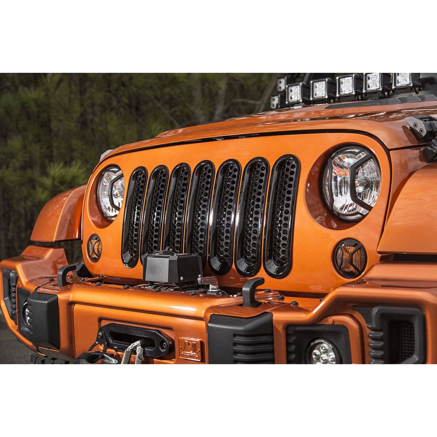 RUGGED RIDGE | 11306.31 | Grille Insert Kit, Perforated, Black; 07-18 Jeep Wrangler