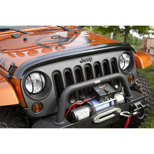RUGGED RIDGE | 11350.02 | Wraparound Bug Deflector,Smoke, 07-16 Jeep Wrangler