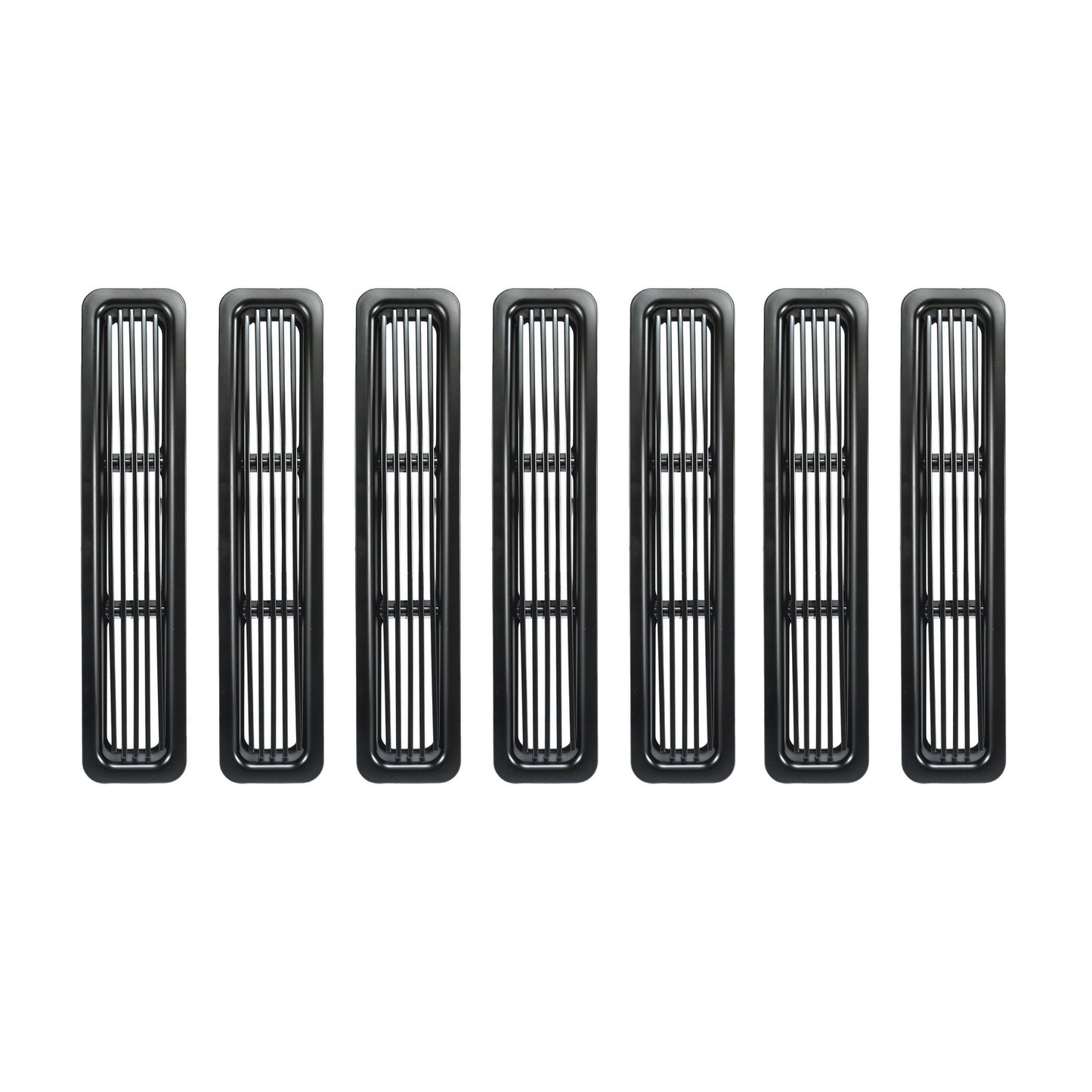 RUGGED RIDGE | 11401.03 | Billet Grille Inserts, Black Trim, 97-06 Jeep Wrangler/Unlimited
