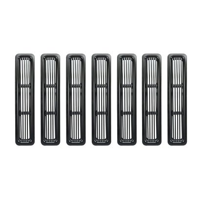 RUGGED RIDGE | 11401.03 | Billet Grille Inserts, Black Trim, 97-06 Jeep Wrangler/Unlimited