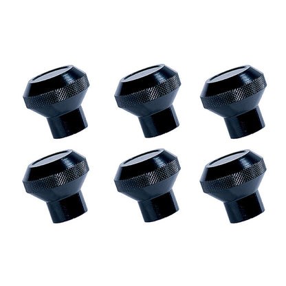 RUGGED RIDGE | 11420.02 | Billet Aluminum Dash Knob Set, Black, 76-86 Cj