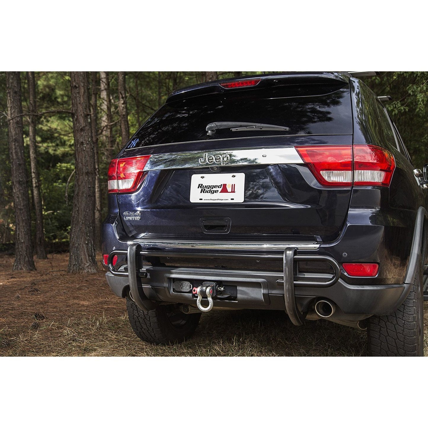 RUGGED RIDGE | 11513.03 | Rear Bumper Guard, Black. Double Tube, 11-17 Wk