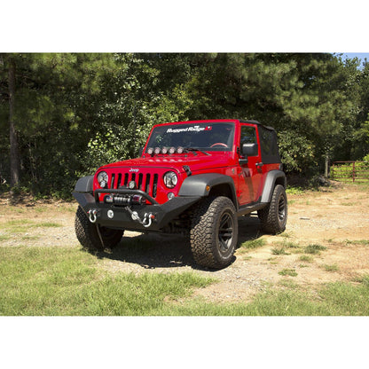 RUGGED RIDGE | 11548.01 | Spartan Front Bumper, High Clearance Ends, With Overrider, 07-18 Jk