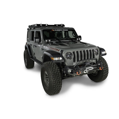 RUGGED RIDGE | 11549.03 | Arcus Front Bumper Tube Overrider, Black, 18-C Jeep Wrangler Jl