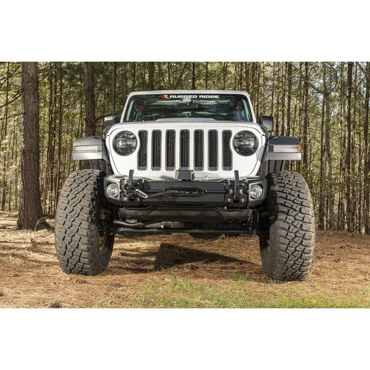 RUGGED RIDGE | 11549.04 | Arcus Front Bumper Set, W/Tray & Hooks; 18-19 Jl/Jt