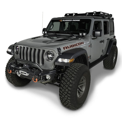 RUGGED RIDGE | 11549.05 | Arcus Front Bumper Set, With Overrider, 18-19 Jeep Wrangler Jl