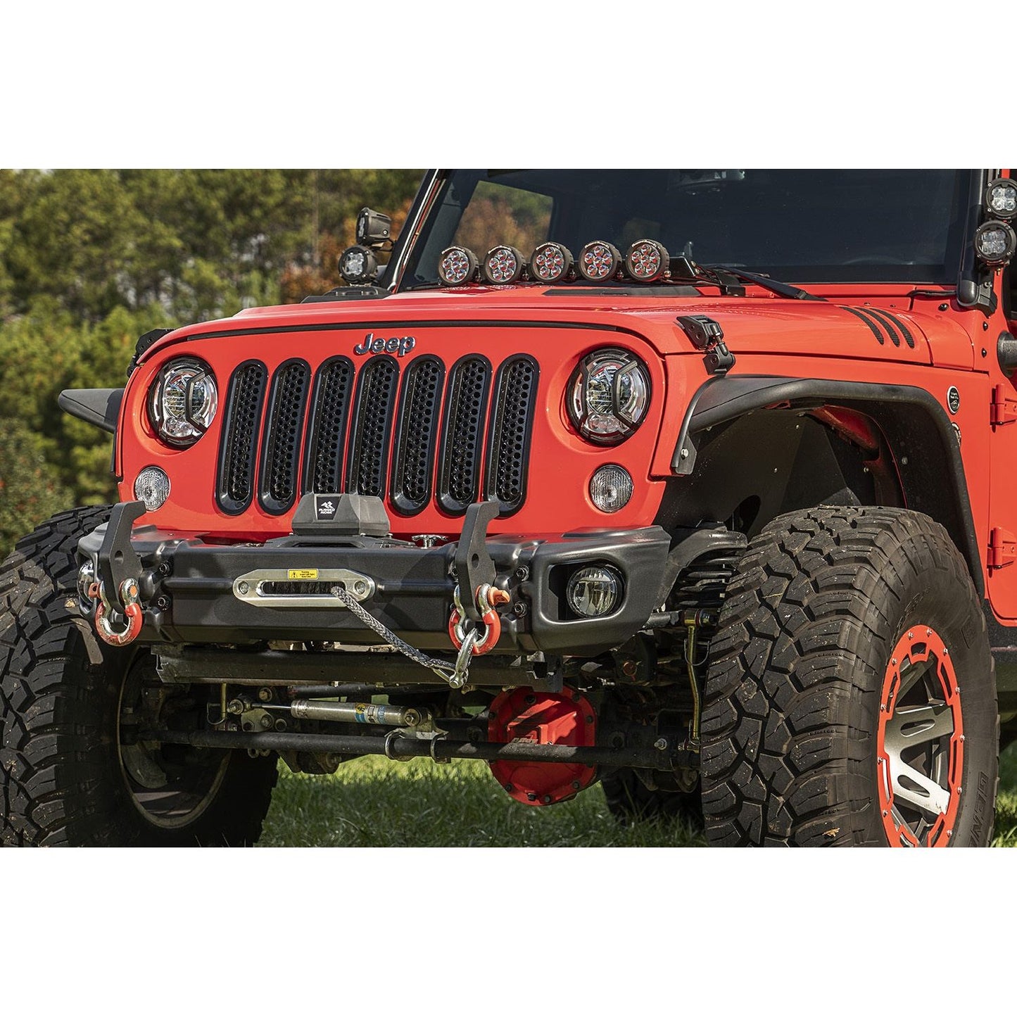 RUGGED RIDGE | 11549.11 | Arcus Front Bumper Set, With Tray And Hooks; 07-18 Jeep Wrangler Jk