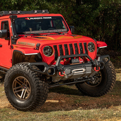 RUGGED RIDGE | 11549.41 | Venator Front Bumper, W/Overrider & Winch Tray; Jl