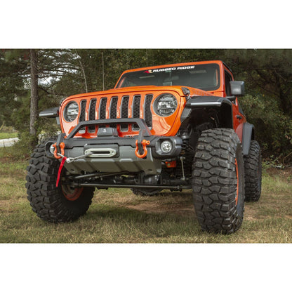 RUGGED RIDGE | 11549.45 | Venator Stubby Frt Bumper, W/Overrider; 18-Curr Jeep Wrangler Jl & Jt
