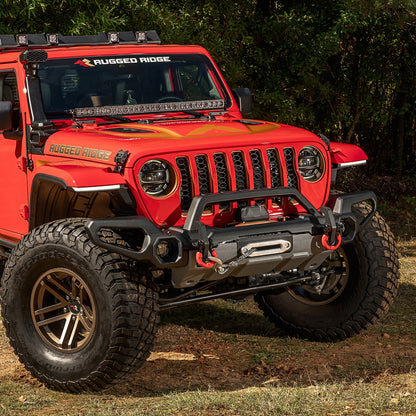 RUGGED RIDGE | 11549.55 | Venator Front Bumper Overrider, 18-20 Jeep Wrangler Jl