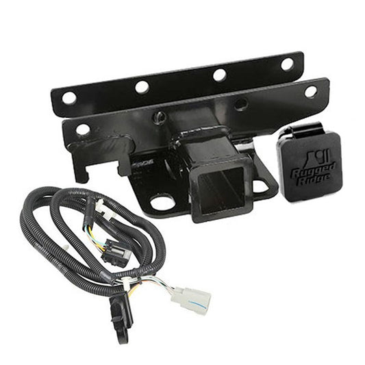 RUGGED RIDGE | 11580.6 | 07-16 Wrangler Receiver Hitch Kit With Wire Harness,Rr Logo