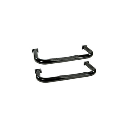 RUGGED RIDGE | 11590.01 | Tube Steps, Outland, 3-Inch Round Black Painted 76-83 Jeep Cj5 Pair (Drilling Re